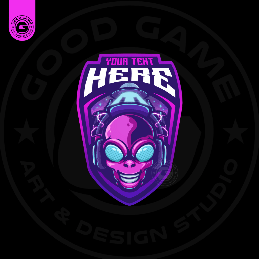 The Alien ( 1 of 1 Mascot Logo )