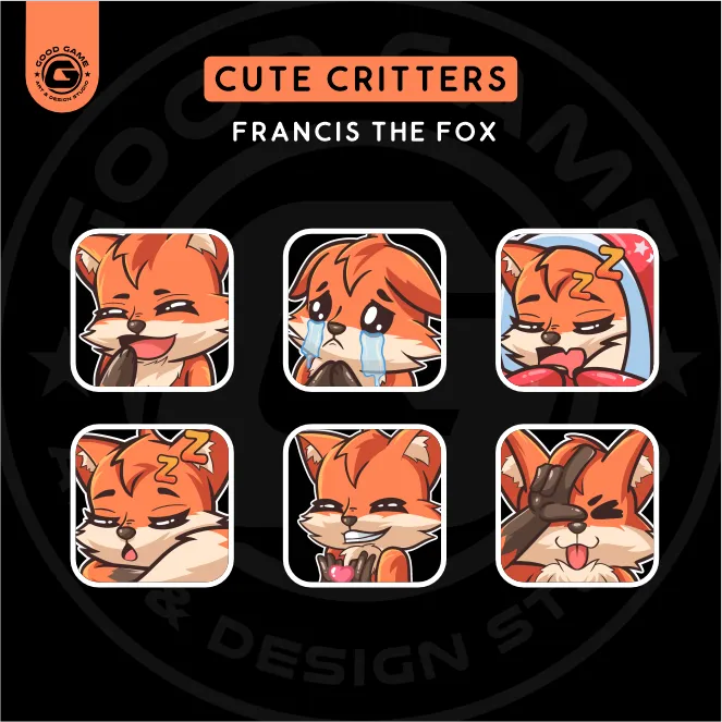 Cute Critters – Francis the Fox ( Deluxe Emote Set )