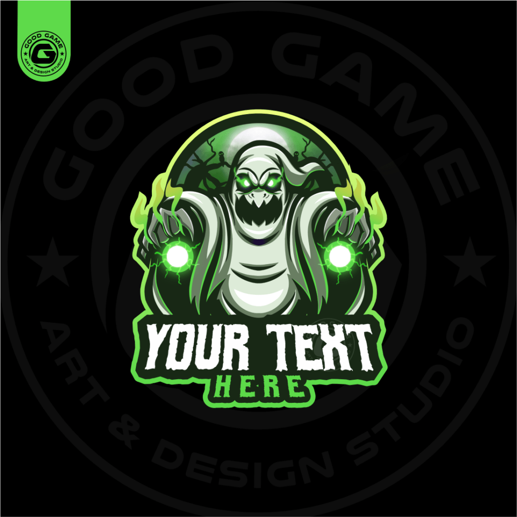 Spooky Ghost ( 1 of 1 Mascot Logo )