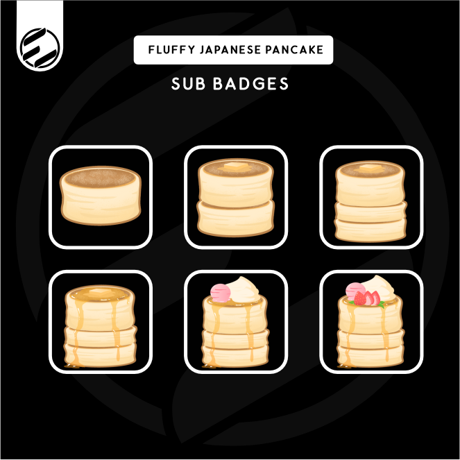 Fluffy Japanese Pancakes – Sub Badge Set